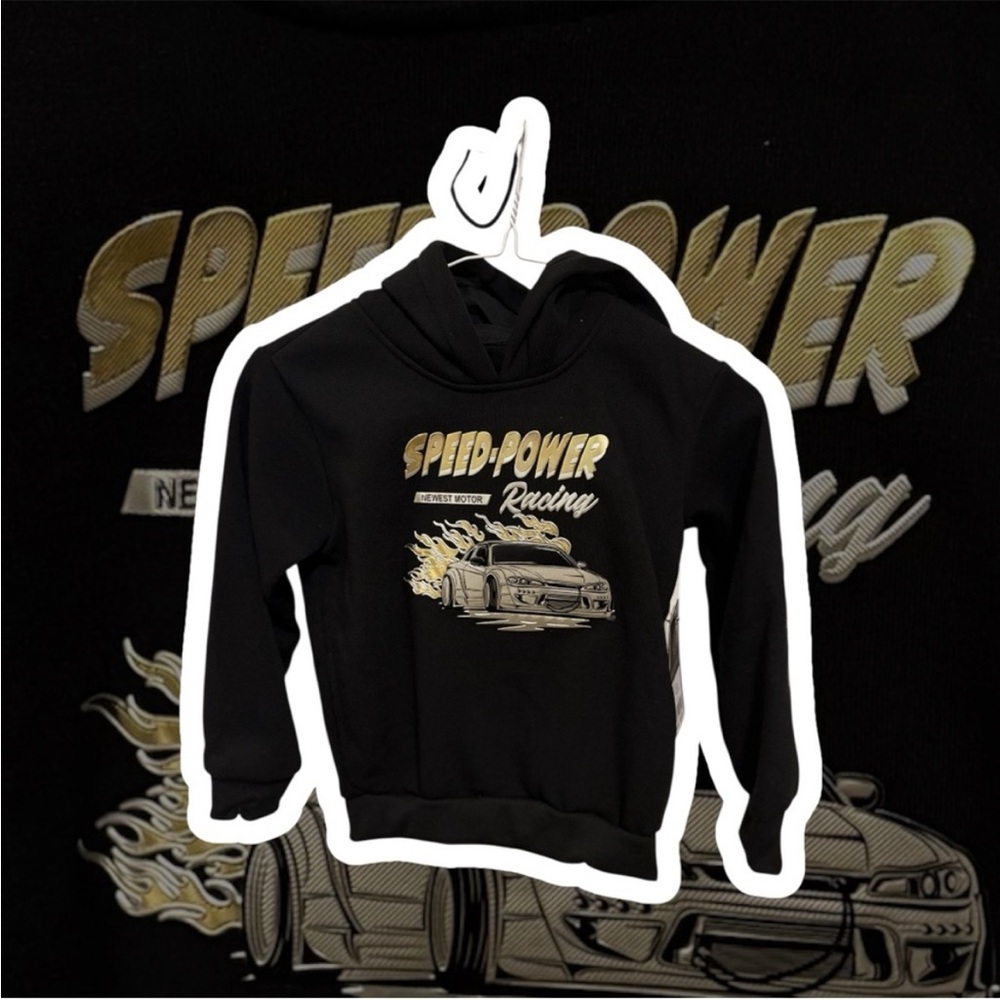 Kids Racing Hoodie - Black NWT